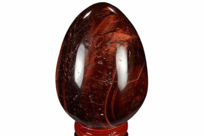 Polished Red Tiger's Eye Egg - South Africa #115436
